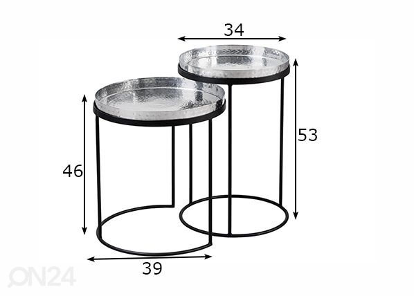 Abilaudade komplekt Elements, 2 tk mõõdud