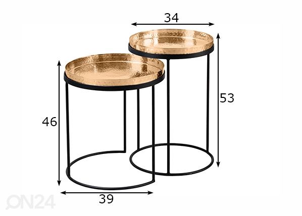 Abilaudade komplekt Elements, 2 tk mõõdud