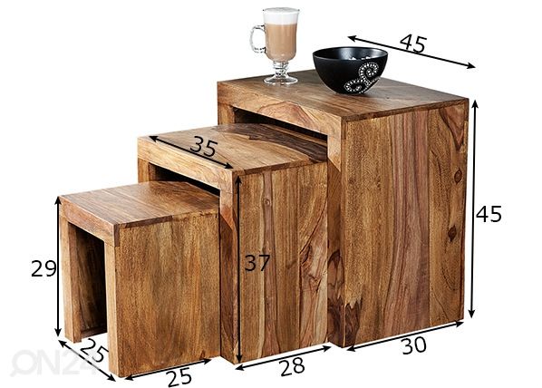 Abilaudade komplekt Madeira mõõdud