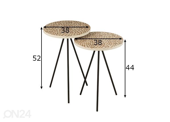 Abilaudade komplekt Rings, 2 tk mõõdud