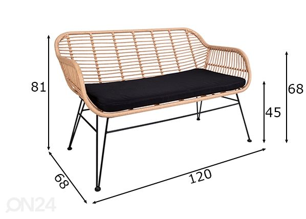 Aiadiivan Trieste 120 cm mõõdud