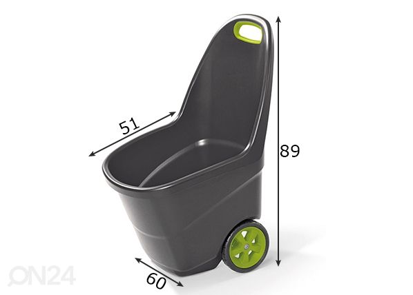 Aiakäru Keter Easy Go XL 62 L, antratsiit mõõdud