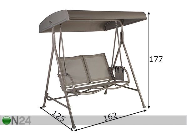 Aiakiik Cherry 2-kohaline mõõdud