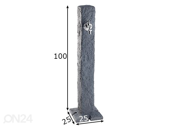 Aiakraan Dark Granite mõõdud