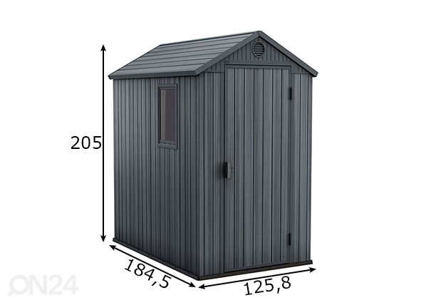 Aiakuur Keter Darwin 1,98 m², hall mõõdud