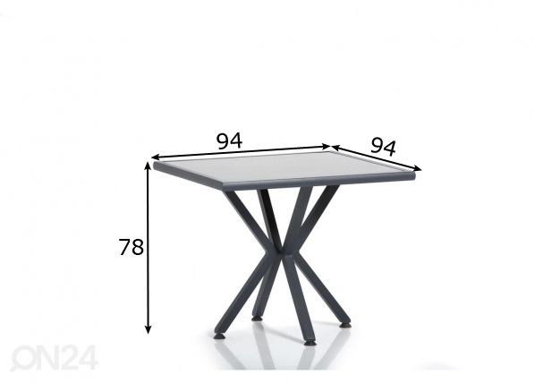 Aialaud 94x94 cm mõõdud