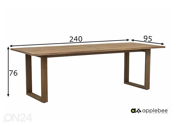 Aialaud Antigua 240x95 cm mõõdud
