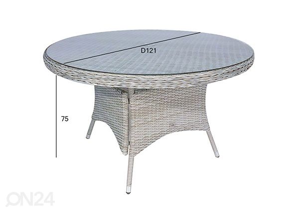 Aialaud Ascot Ø 121 cm mõõdud