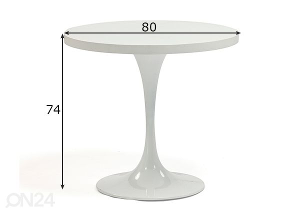 Aialaud Bolgheri Ø 80 cm mõõdud