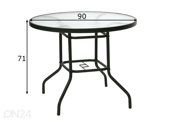 Aialaud Dublin Ø 90 cm mõõdud