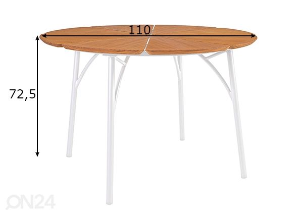 Aialaud Greenwood Ø 110 cm mõõdud