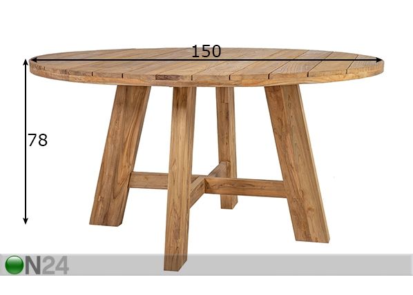 Aialaud Katalina Ø 150 cm mõõdud