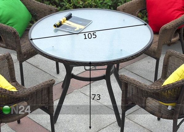 Aialaud Solar Ø 105 cm mõõdud