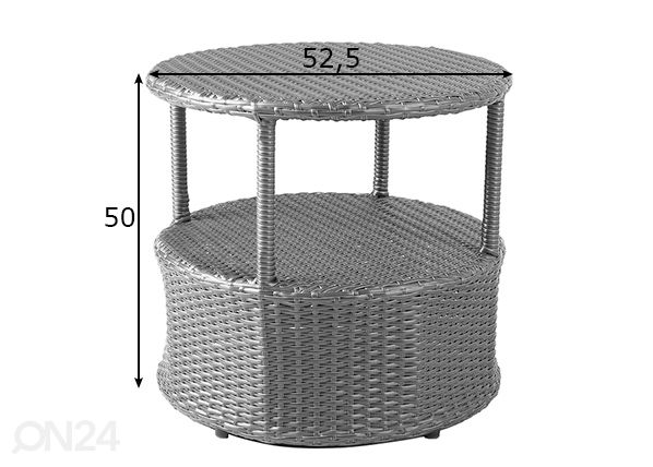 Aialaud Stella Ø 52,5 cm mõõdud