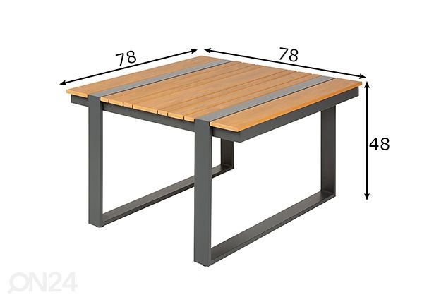 Aialaud Tampa 78x78 cm mõõdud