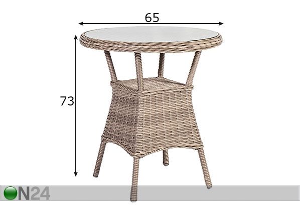 Aialaud Toscana Ø 65 cm mõõdud