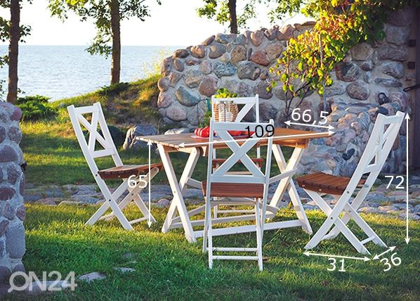 Aiamööbel Scandia mõõdud
