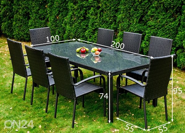 Aiamööbel Sottile mõõdud