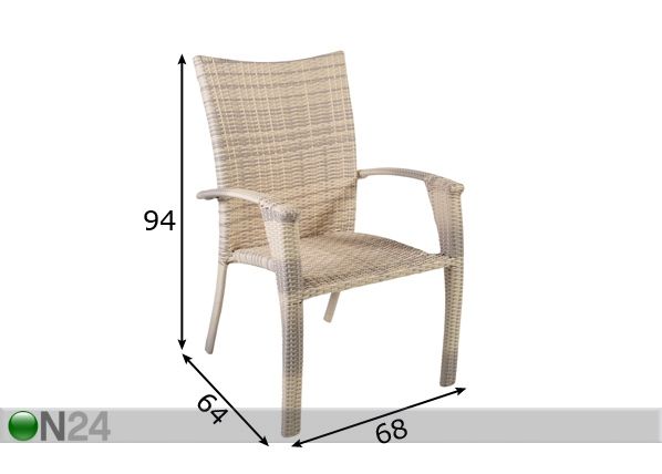 Aiatool Wicker-2 mõõdud