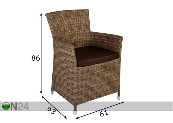 Aiatool Wicker mõõdud