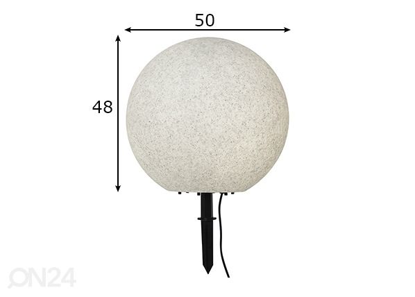 Aiavalgusti Stone mõõdud