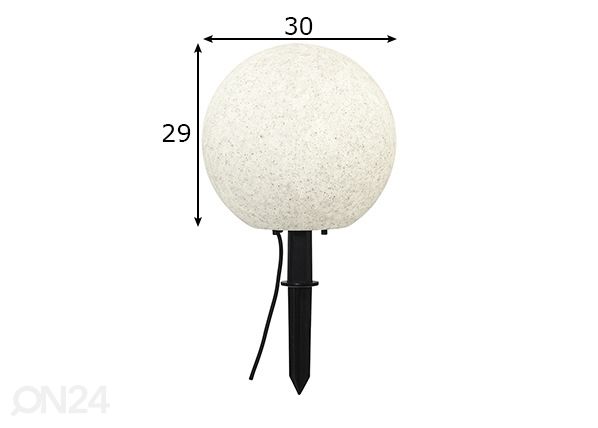 Aiavalgusti Stone mõõdud