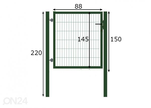 Aiavärav Strong 88x150 cm mõõdud