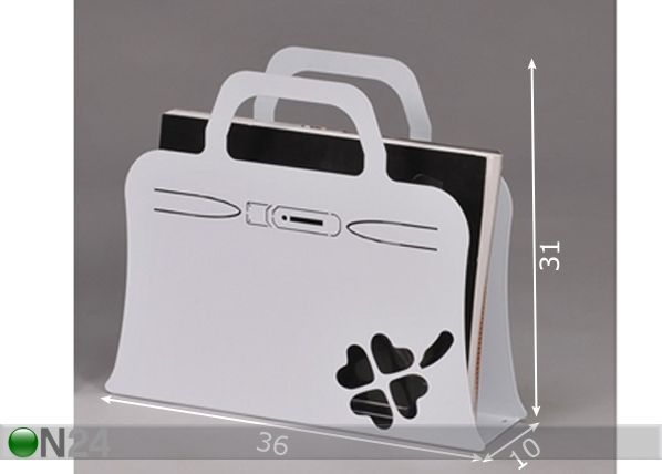 Ajalehtede hoidja Magazinebag mõõdud