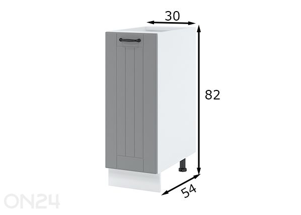 Alumine köögi cargokapp 30 cm mõõdud