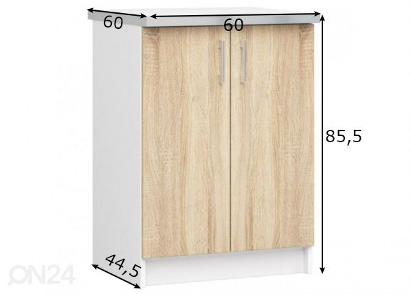 Alumine köögikapp 60 cm mõõdud