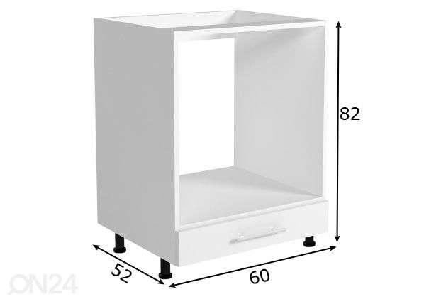 Alumine köögikapp ahjule 60 cm mõõdud