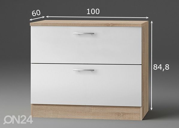 Alumine köögikapp Dakar 100 cm mõõdud