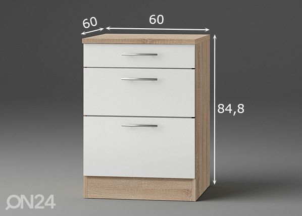 Alumine köögikapp Dakar 60 cm mõõdud