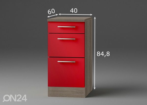 Alumine köögikapp Imola 40 cm mõõdud