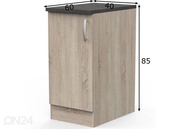 Alumine köögikapp Paprika 40 cm mõõdud