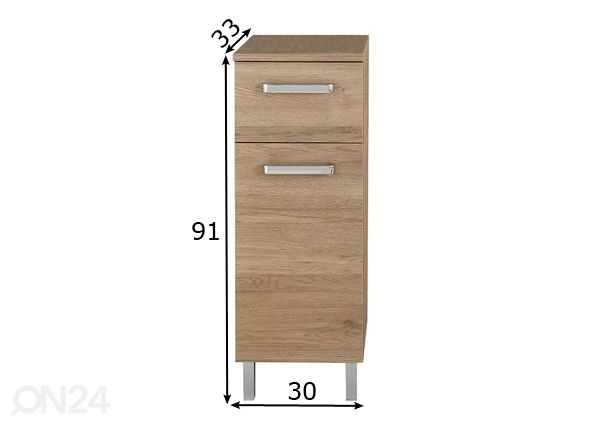 Alumine vannitoakapp 313 mõõdud
