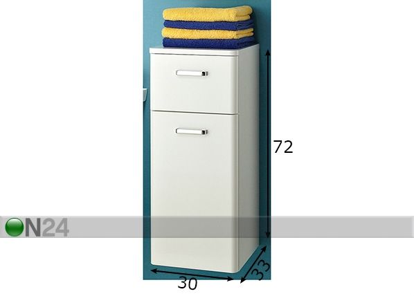 Alumine vannitoakapp 359 mõõdud