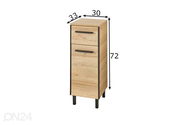 Alumine vannitoakapp 395 mõõdud