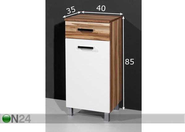 Alumine vannitoakapp Elegance mõõdud