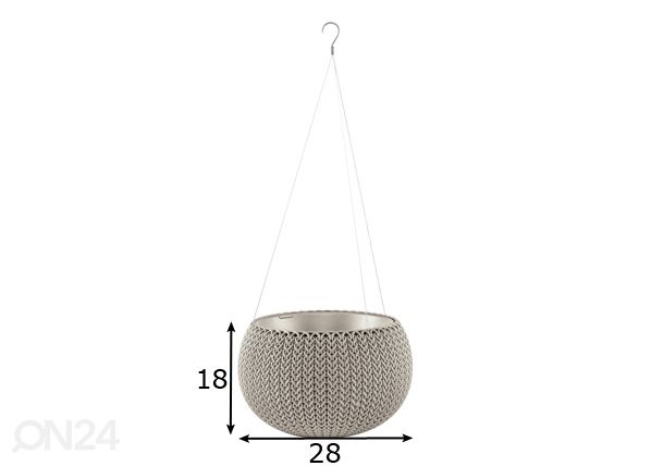 Ampel Keter Cozies väike, beež Ø28 x h18 cm mõõdud