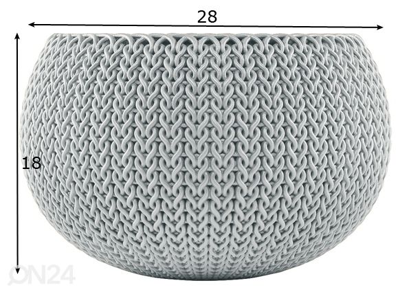 Ampel Keter Cozies väike, hall Ø28 x h18 cm mõõdud