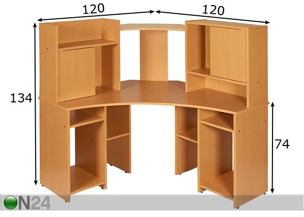 Arvutilaud PC2300 mõõdud
