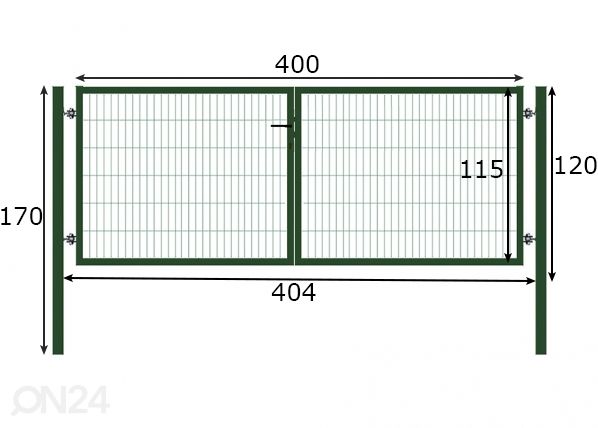 Autovärav Strong 400x120 cm mõõdud