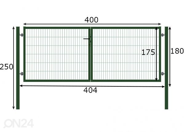Autovärav Strong 400x180 cm mõõdud