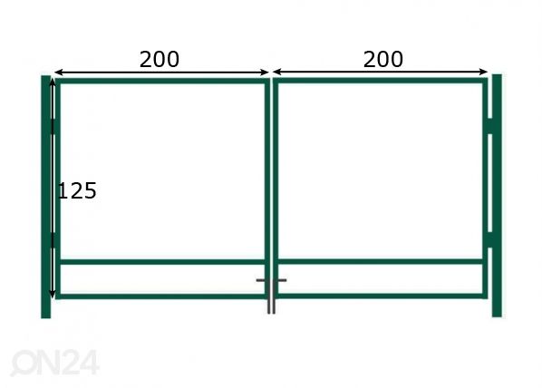 Autovärava raam 1,25x4 m mõõdud