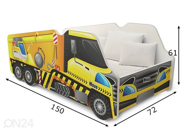 Autovoodi + madrats 70x140 cm mõõdud