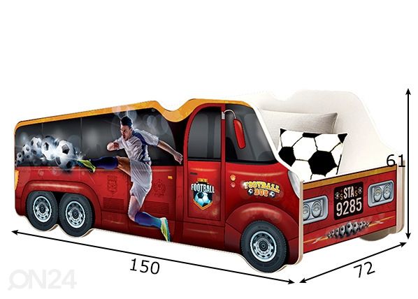 Autovoodi + madrats 70x140 cm mõõdud