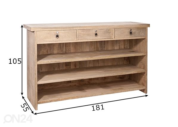 Baarikapp / kummut Box mõõdud