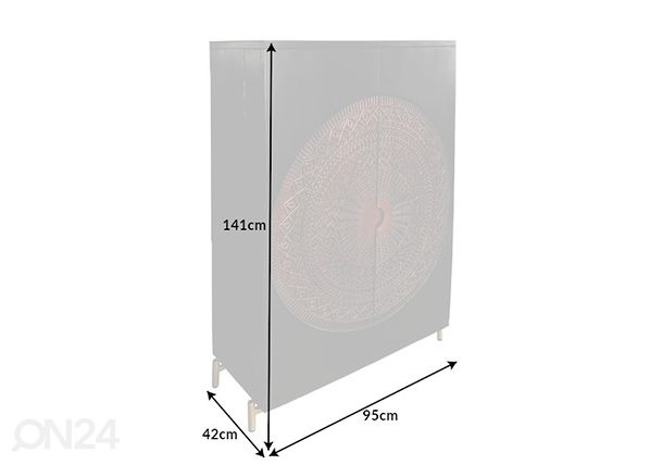 Baarikapp Mandala mõõdud