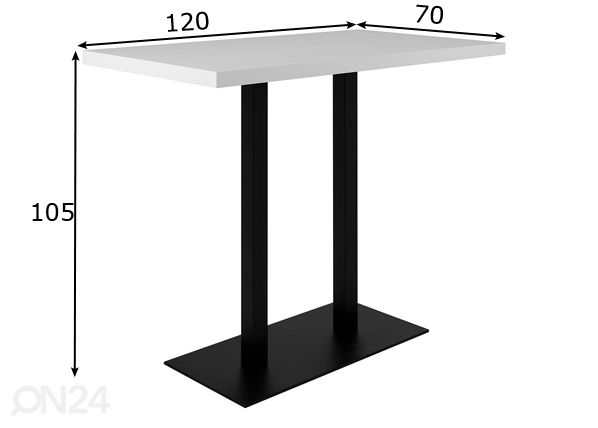 Baarilaud mõõdud